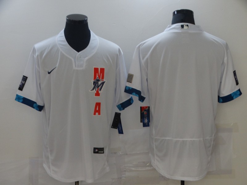 Marlins Blank White Nike 2021 MLB All-Star Flexbase Jersey,We sell and wholesale Marlins Blank White Nike 2021 MLB All-Star Flexbase Jersey on line form chian!